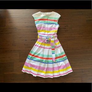 kate spade multi cape stripe shirt dress